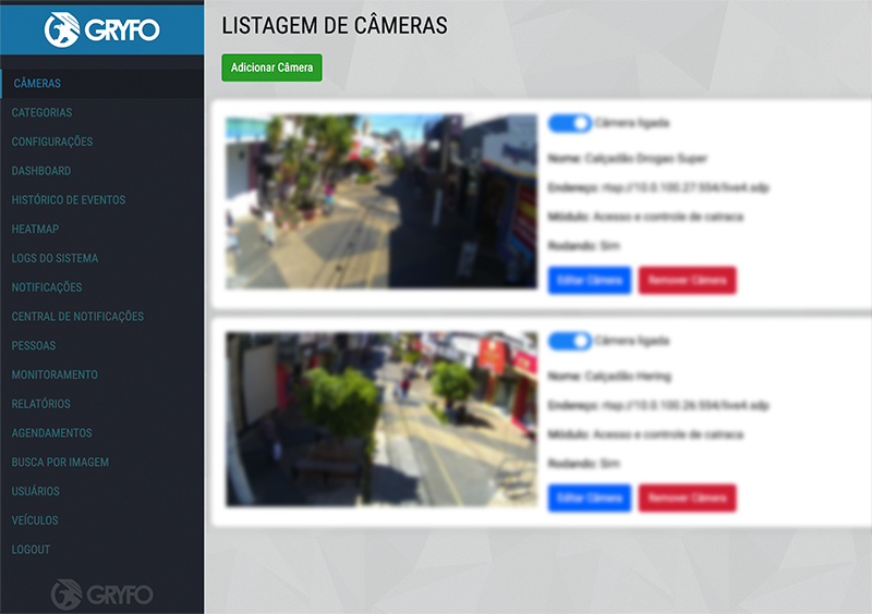 Listagem de Cameras